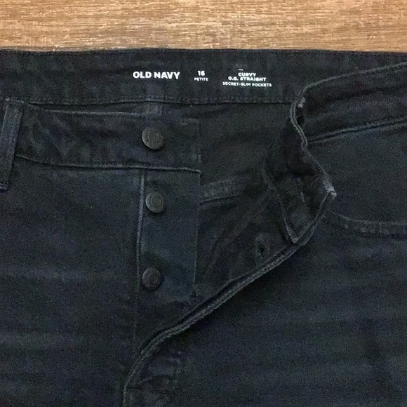 Curvy High Wasted Button-Fly O.G. Straight Cut-Off Jeans For Woman Size 16 NWT - Picture 3 of 13